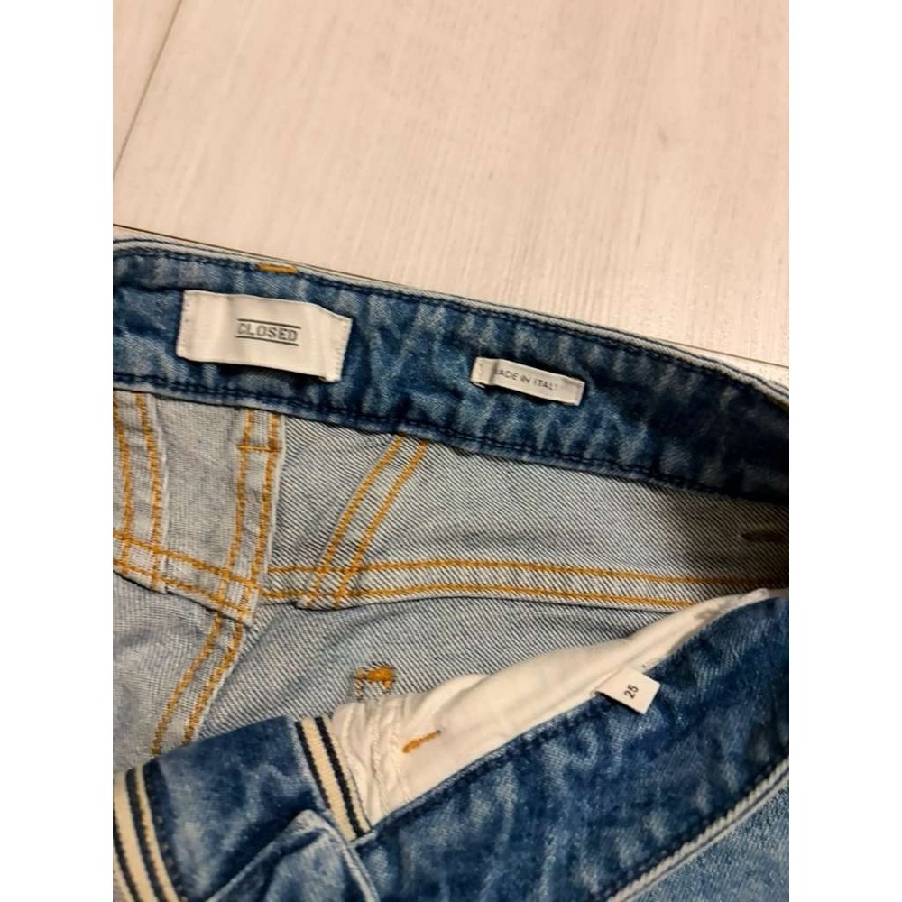 Closed Denim Jeans Sz 25 Mid Rise C 91833 Baker Made In Italy Distressed - Picture 3 of 7